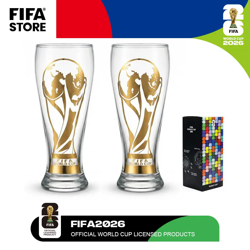 FIFA WORLD CUP 2026 】Official 11oz Trophy Pilsner Beer Glass
