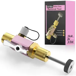 Valve Core Removal Tool for HVAC – Mega-Flow Vacuum Rated, 5/16" System Connection for Home AC Appliance, Compatible with R22 R410A R134a, HVAC Tools