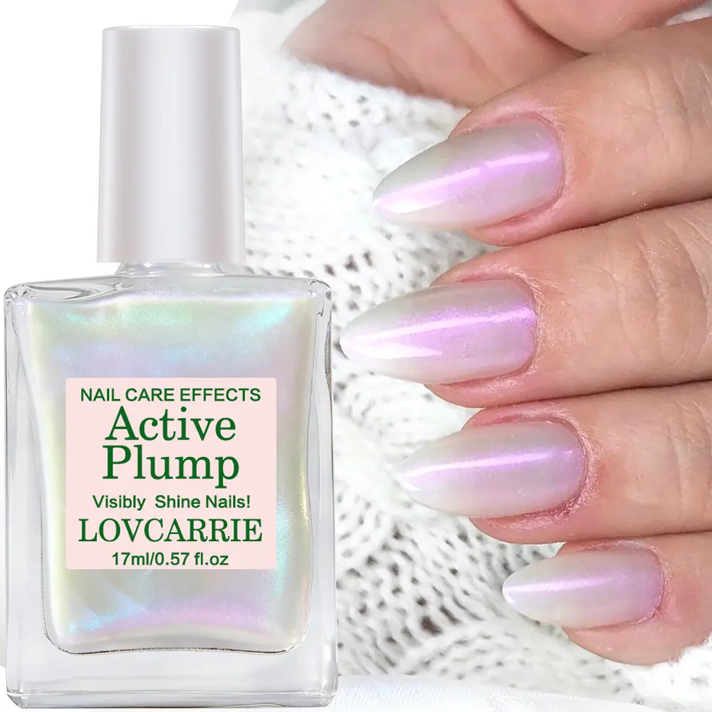 LOVCARRIE Nail Strengthener - Nail Hardener, Quick-drying formula, alcohol-free formula, long-lasting glossy shine and strength, resin-free, delivers a natural nail finish, professional-grade salon nail care.