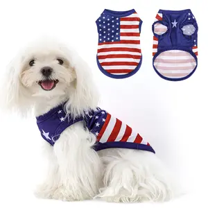 Show Your Patriotic Pride with this Stylish American Flag Dog Vest Shirt Costume: Perfect Pet Apparel for Celebrating National Holidays and Outdoor Activities in Comfort and Style