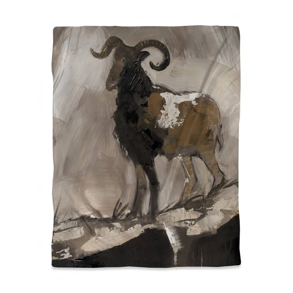Begin Home Decor 3817-VWCT-AN138 Twin Size Abstract Proud Aeries Brown Farm Animals Duvet Cover - Home Decor, Elegant, Bedroom Bedding Sets