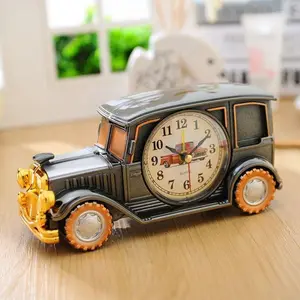 6 Styles Cute Car Alarm Clock Antique Unique Classic Car Bedside Clock Nostalgic Child Alarm Clock Desktop Decor