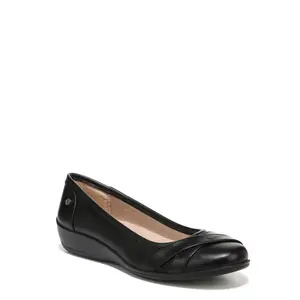 LifeStride Women's I-Loyal Ballet Flat Black 8 W