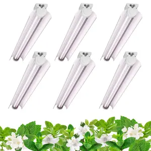 Barrina T8 LED Grow Lights, Full Spectrum, 180W(6 x 30W, 1000W Equivalent), 3ft Grow Light Strips, Linkable Design, Pinkish White, 6 Packs