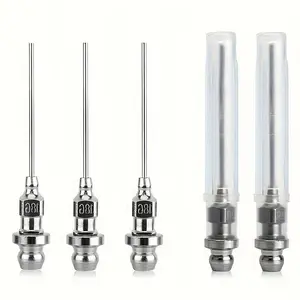 5pcs Grease Needles, Mini Bearing Grease Needle Nozzle Portable Removable Needle Air Nozzle Grease Tool for Ball Joints