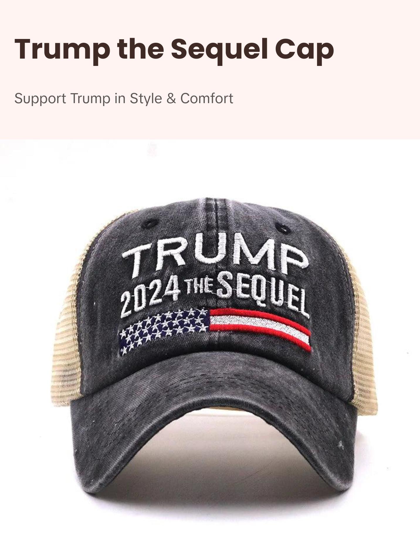 Trump 2024 the Sequel - Embroidered Mesh Cap