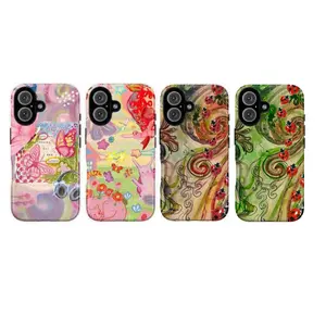 Fairycore Butterfly Phone Case, Cute Pastel Garden Aesthetic Phone Cover, Whimsical Butterfly Ladybug Cottagecore Design, Colorful Indie Art Phone Case Gift for Her Bestie BFF, Compatible iPhone 11 12 13 14 15 16 17 Pro Max, Samsung S21 S22 S23 S24