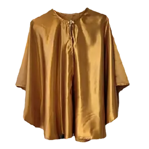 Handmade Satin Princes Cape/Cloak includes Golden Crown & Bee Brooch for Ages 8-12 Perfect for Halloween and Holidays