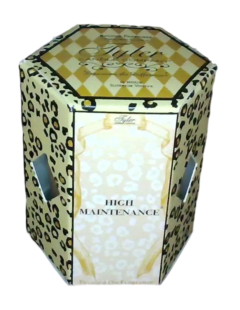 Tyler Candle Company High Maintenance Votive Paraffin Wax Candle - Vanilla Aroma, Woody, Floral Fragrances, Cotton Wick, Even Burning - Includes Tyler Matches, Ideal Gift for Home Decor