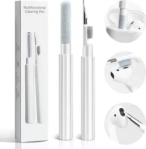 Airpod Cleaner Multi-Function Cleaning Tool Kit for Airpods Pro 1 2 3 with Soft Brush, Flocking Sponge, and Charging Case for Bluetooth Earphones