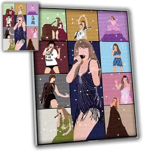 Adult DIY 5D Diamond Painting Kits - Record Music Themed Wall Art for Home Decoration & Crafts Anime Design HD Patterns Nylon Material Easy Operation Large Operating Area Perfect Gift for Adults and Beginners