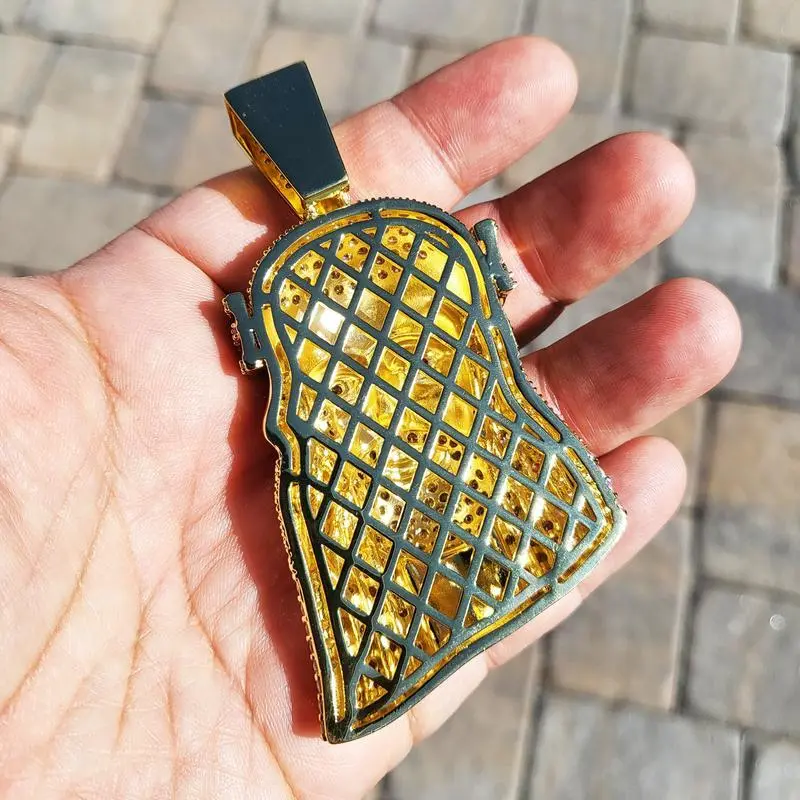 HIP HOP ICED 14K GOLD PLATED BRASS MICRO PAVE LARGE JESUS HEAD CHARM BLING PENDANT FASHION JEWELRY HIP HOP ICED 14K GOLD PLATED BRASS MICRO PAVE LARGE JESUS HEAD CHARM BLING PENDANT FASHION JEWELRY