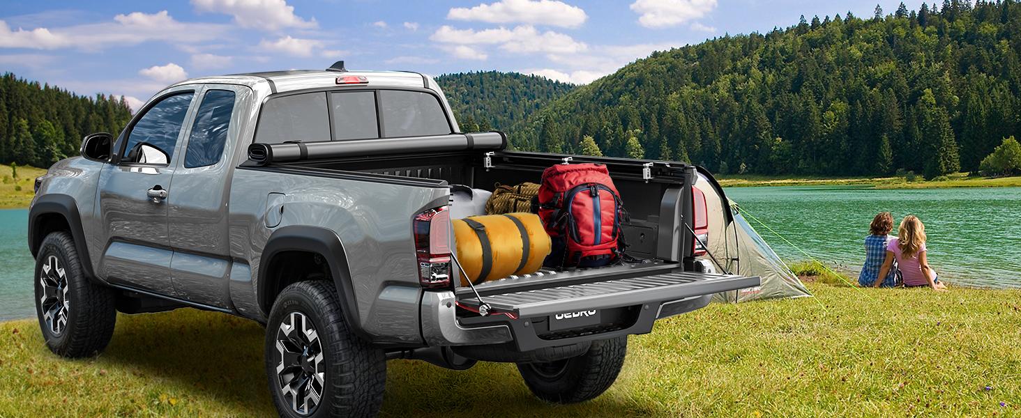 6.9 ft Soft Roll Up Truck Bed Tonneau Cover Compatible with  2020-2025 Chevy Silverado/GMC Sierra 2500 3500 HD, Fleetside 6.9 Feet Bed