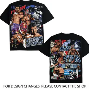 Retro WWE Rey Mysterio vs Eddie Guerrero Retro Unisex T-shirt - WWE Tee Clothes Cotton Menswear Soft T-Shirt Top Apparel Classic Unisex Seamless Graphic Tee