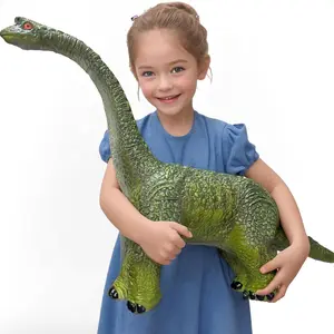 Big Brachiosaurus 32 inch, Dinosaur Toys for Kids 3-5, Large Inflatable Dinosaur Toys for Toddler Dino Party Favors, Birthday Gifts for Boys Girls (Green)