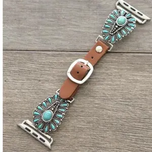 Boho Western Apple Watchband 38-41mm 42-45mm Real Leather Durable Wearable Accessories Comfortable Fit Unique Design