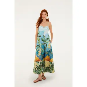 Rio Mosaic Multicolor Maxi Dress