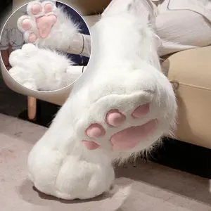 Kawaii Plush Furry Cat Claw Gloves Bird wings Faux Fur Fox Paws Mittens for Halloween Cosplay Costume Accessories Gloves