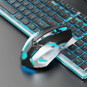 EWEADN G305 Wireless Mouse, Rechargeable Wireless Bluetooth-compatible Dual-mode Mechanical Mouse, Silent Click, Ergonomic Design, High Precision, for Office, Laptop, Desktop, Gaming, and Home Use