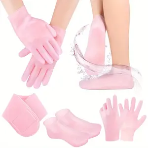 3 Pcs Moisturizing Glove Socks Neck Strap Set Moisturizing Hand Mask, Foot Mask Cover and Neck Protection Film for Foot Hand Softening Beauty & Personal Care