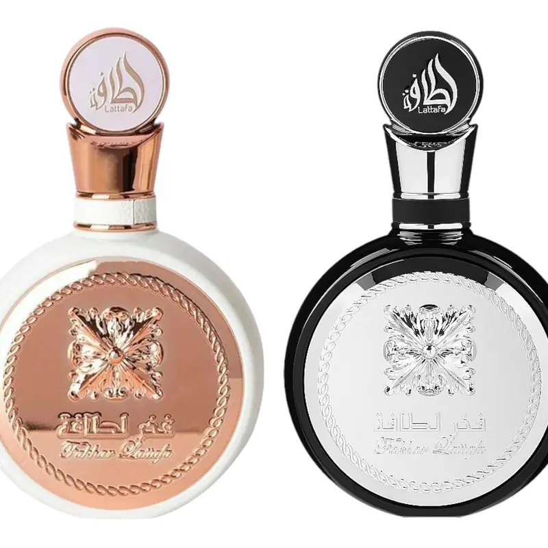 (2pc Bundle Pack) Fakhar Men + Fakhar Women by Lattafa EDP Spray, 3.4oz