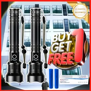 Buy 1 Get 1 Free - 2pcs P70 Super Bright High Lumens Flashlight, Rechargeable LED Flashlights, Flash Light With 5 Modes, Powerful Handhold Torch, Valentine'S Day Gifts For Men