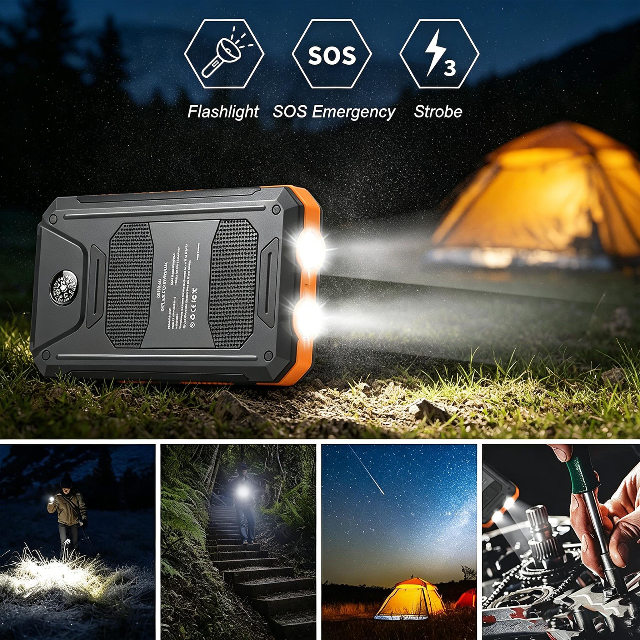 Portable solar charger capacity options