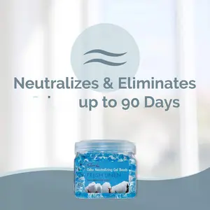 Odor Eliminator Gel Beads - 12 oz, Pack of 2 - Fresh Linen Scent - Eliminates Odors in Bathrooms, Cars, Boats, RVs & Pet Areas - Made in USA - Up to 90 Days Odor Elimination