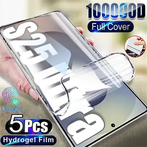 CASE-US - 5PCS Hydrogel Film For Samsung S26 S25 S24 S23 S22 Ultra S21 FE S20 S10 Plus Screen Protector For Galaxy Note 20 Ultra 10 9 Film