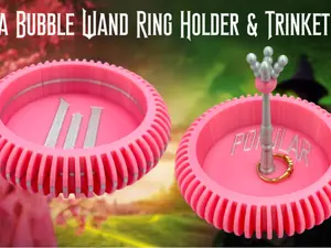 Wicked Glinda Bubble Wand Ring Holder Jewelry Dish & Trinket Tray 3D Printed
