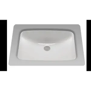 LT542G-01 Undermount Vitreous China Bathroom Sink, Cotton White, 30.36 lbs, Compatible with Standard Faucets, Faucet