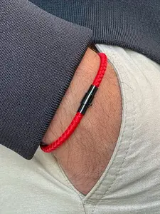 Magnetic Couple Bracelet, Unisex Rope Braided Bracelet, Handmade Magnetic Men's Bracelet, Wholesale Leather Woven Bracelet Gift