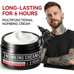 Tattoo Anesthetic Cream 50g/1.76oz - Painless Tattooing - Highly Effective Volume and Numbing Effect - Relieves Pain - Extra Large Capacity