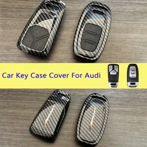 corvette cup holder Premium Carbon Fiber Style ABS Key Fob Cover for Audi A1, A3 8P, A4 B9, A5, A6, Q3, Q5, Q7 - Sleek Black with Carbon Fiber Pattern, Durable Protection