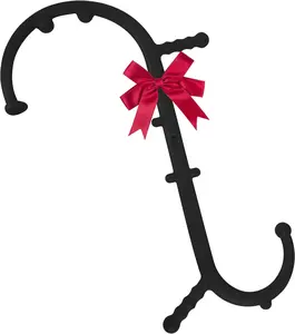 BOMPOW Massage Trigger Point Cane, Muscle Release Tool Self Massage Hook Cane, Handheld Back, Neck, Shoulder, Leg and Feet Massager Rod, Body Deep Tissue for Men & Women, Black