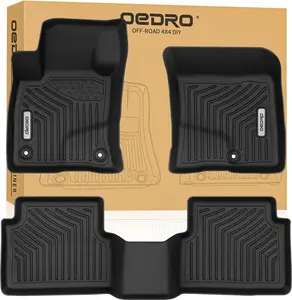 YITAMOTOR Floor Mats Fit for 2021-2025 Ford Bronco Sport (Not for Bronco), TPE All-Weather Car Mats Includes 1st and 2nd Row: Front, Rear, Full Set Liners