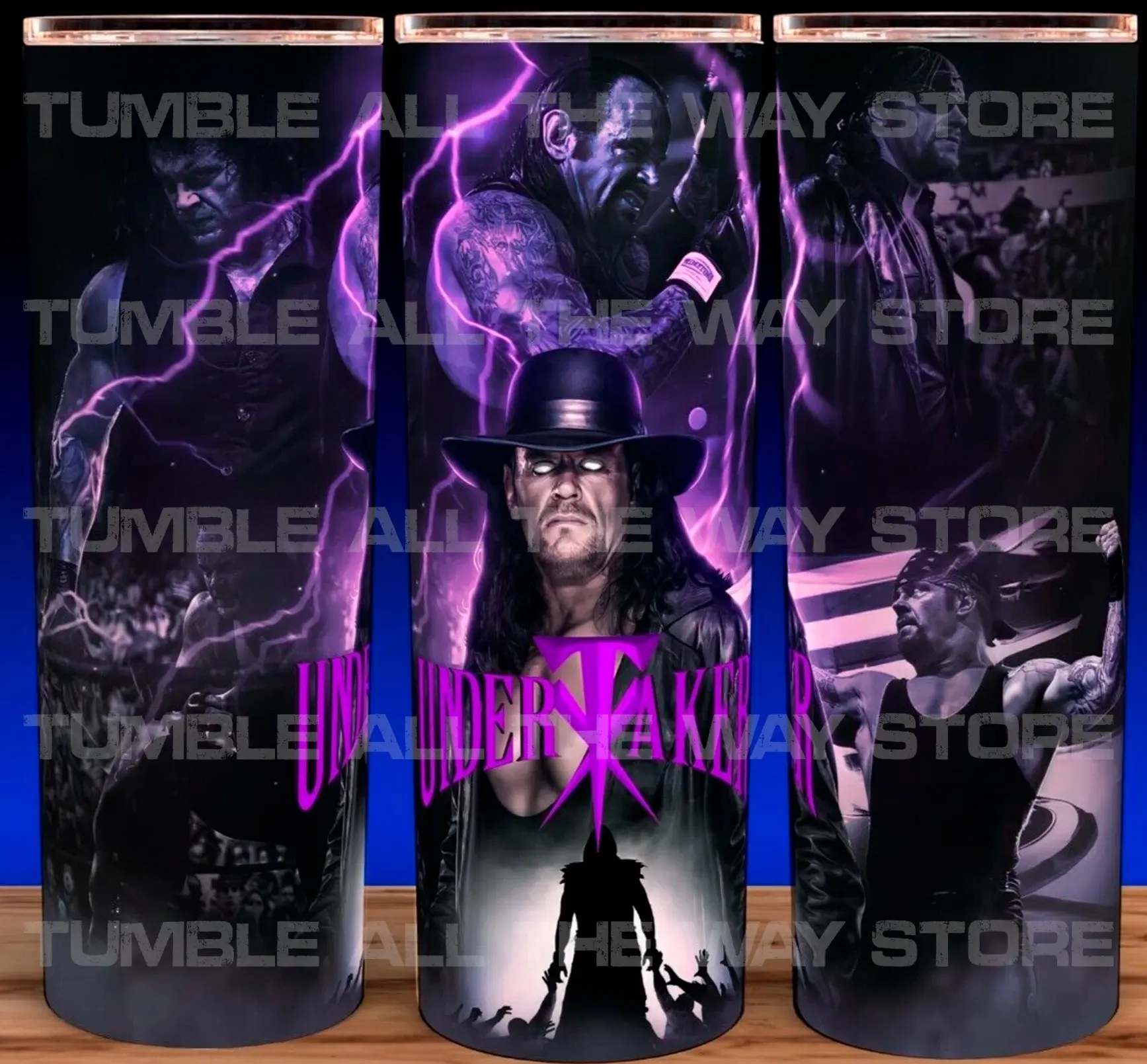 Undertaker Wrestling  Legend Cup Mug Tumbler 20oz Stainless Steel Tumbler with Slide Closure Lid, Reusable Plastic Straw, Handmade Design - Drinkware