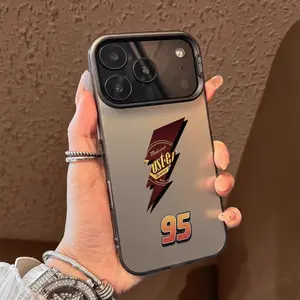 Lightning McQueen 95 Pattern Case for iPhone 17 Pro Max 17 Air 16/15/14/13/12/11 Pro Max XR XS E Plus Retro High-end Shockproof Drop Screen Protection Cute Durable PC Smartphone Cover