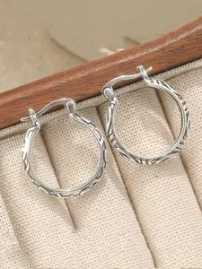 Fashion Vintage Scroll Pattern Embossed Hoop Earrings, Perfect Gift for Her, Daily Wear and Vacation, Elegant Copper Chain, Fashionable Jewelry Accessories