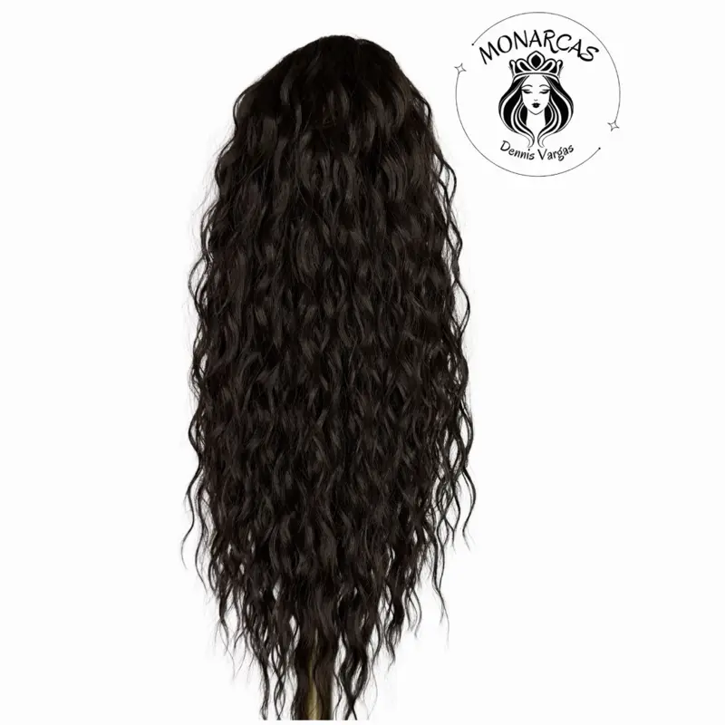 Dark Brown Soft Curls ponytail