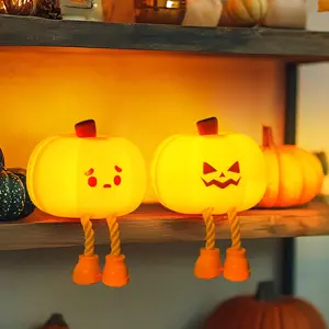 Kids Gift Night Light, Home Decorations,Mini LED Pumpkin Lamp with 3 Level Dimmable, Nursery Nightlight for Kids, Silicone Rechargeable Bedside Touch Lamp, for Kids