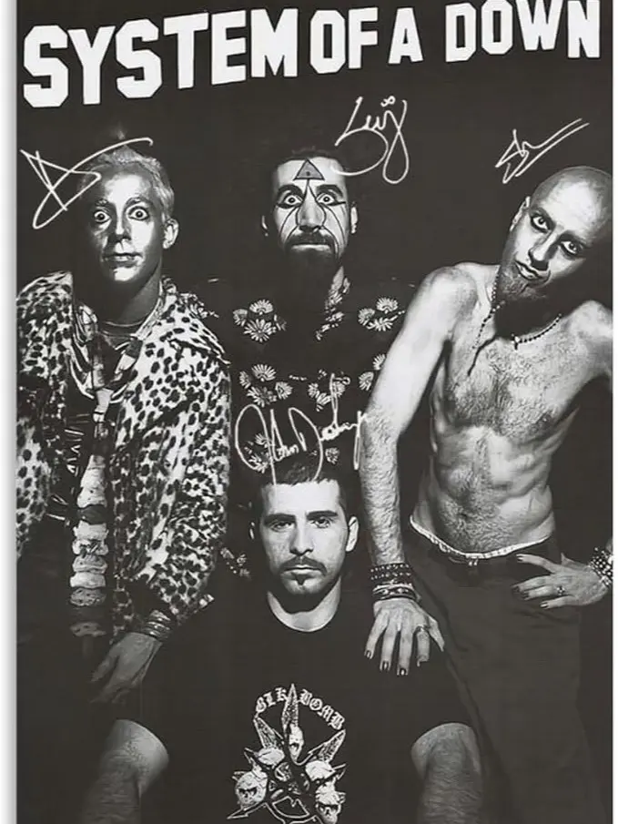 System of a Down Band Artistic Wall Art for Room Aesthetic Ornaments Premium Quality Prints 11x17 to 24x36 Inches Decor Ornaments Artistic Decoration Photo Print