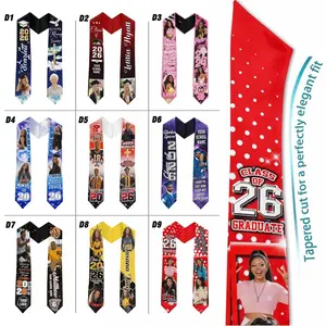 Personalized Graduation Stole with Photo 2026 – Custom Class of 2026 Graduation Sash, Senior Gift for Students