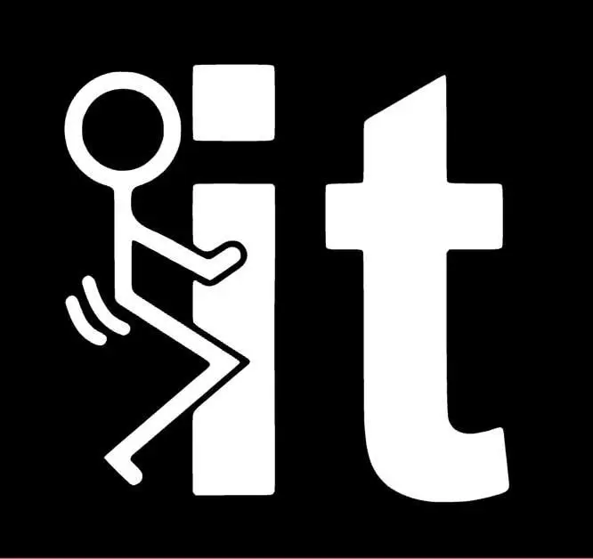 IT Logo - Simple Design with Stick Figure and Lettering - Ideal for Branding and Identity