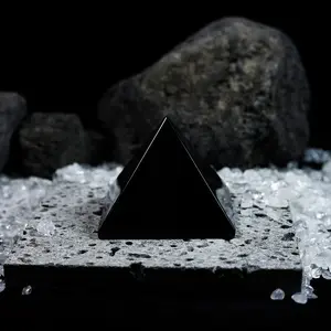 Black Obsidian Pyramid - Powerful Crystal for Grounding and Balancing