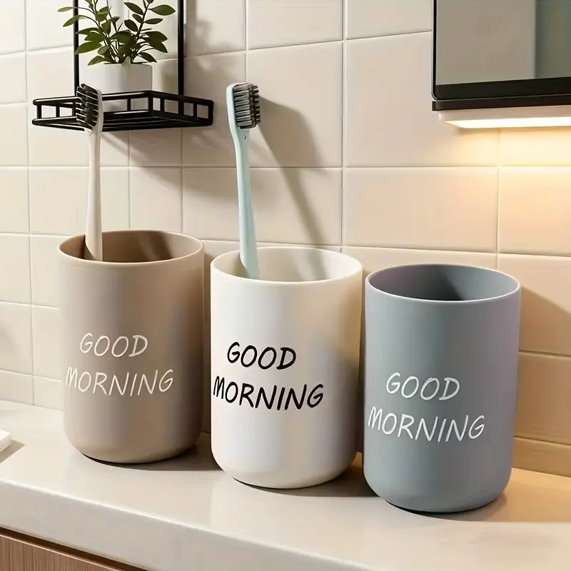 Japanese Simple Home Oral Care Cup, Tumbler Cup, Toothbrush Rinse Cup, Mouthwash Cup, Creative Morning Wash Cup, Daily Use Bathroom Accessory