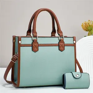 Medium Elegant Leather Handbag Set for Women with Top-Handle & Adjustable Shoulder Strap with Built-in Wallet