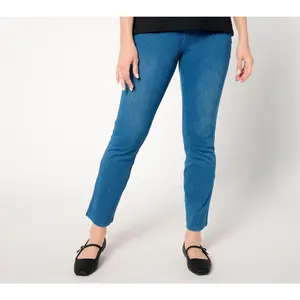 Women With Control Petite Prime Stretch Denim Slim Leg Ankle Pants