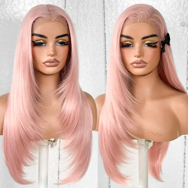 13x6 Glueless HD Lace Front Wig for Black Women, Synthetic  display picture 3