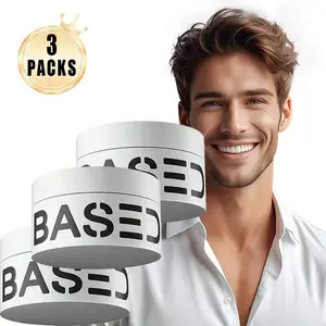 1-5 Multi Piece Set BASED Men's Advanced Hair Clay, Advanced Hair Clay With Intense Hold, Texturizing And Low Shine For Styling Medium, Thick, Straight Or Wavy Hair, Sandalwood Sandalwood,Natural Shine And Fragrance, Easy To Apply, Suitable For All Hair T